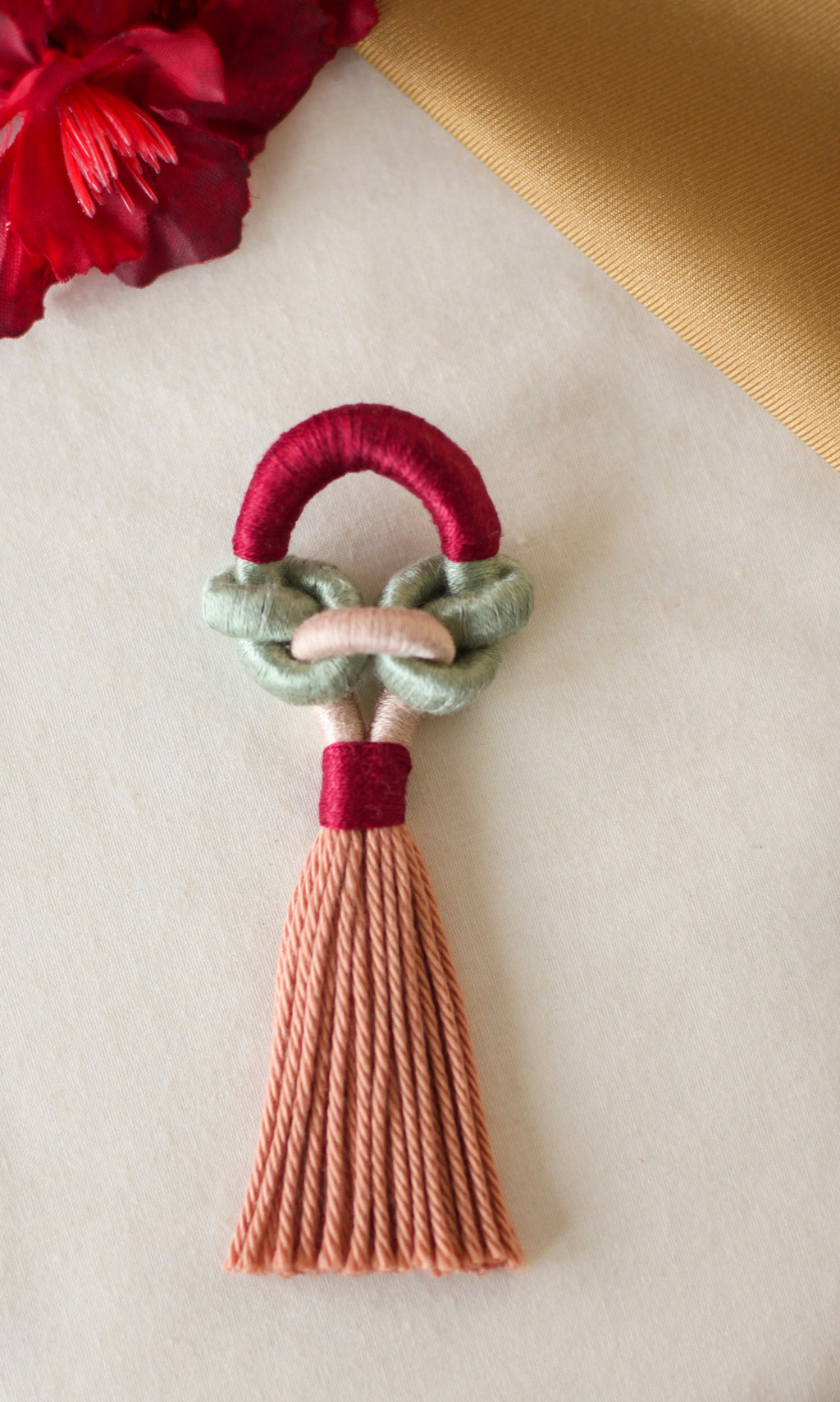 BRINA Knot - Wine / Peach